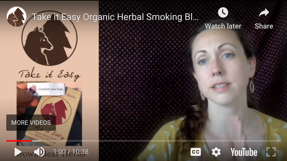 Take it Easy Organic Herbal Smoking Blend for Nicotine Withdrawal and Headaches
