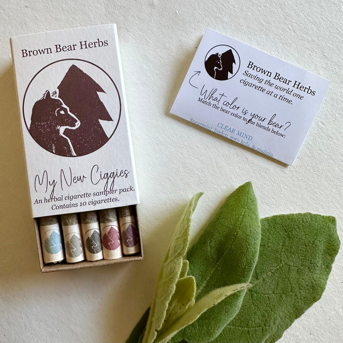 Smoking Brown Bear Herbs classic herbal cigarettes in a field of flowers. Transform smoking.