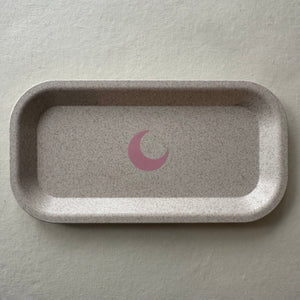 Moon Rolling Tray—Oatmeal/Pink