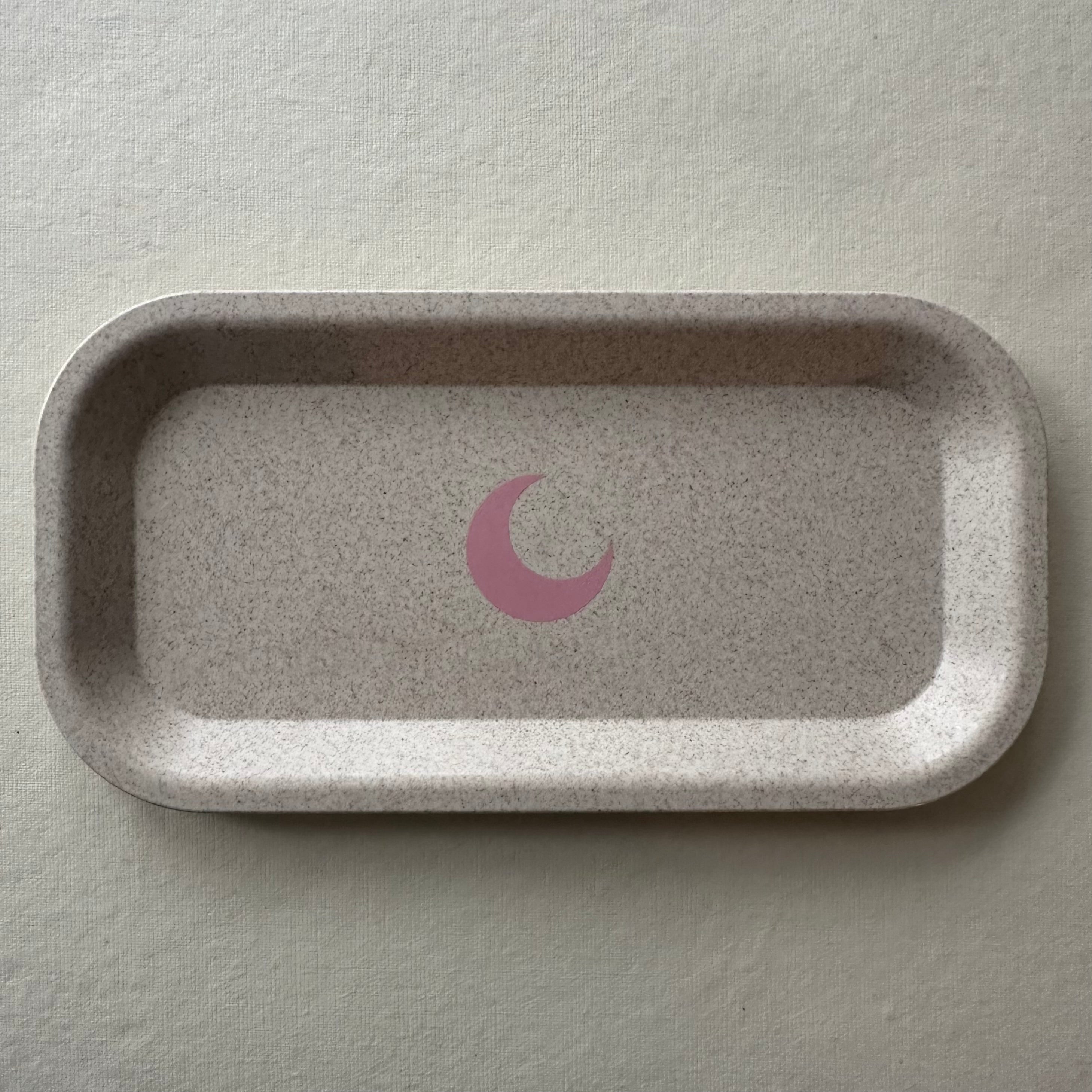 Moon Rolling Tray—Oatmeal/Pink