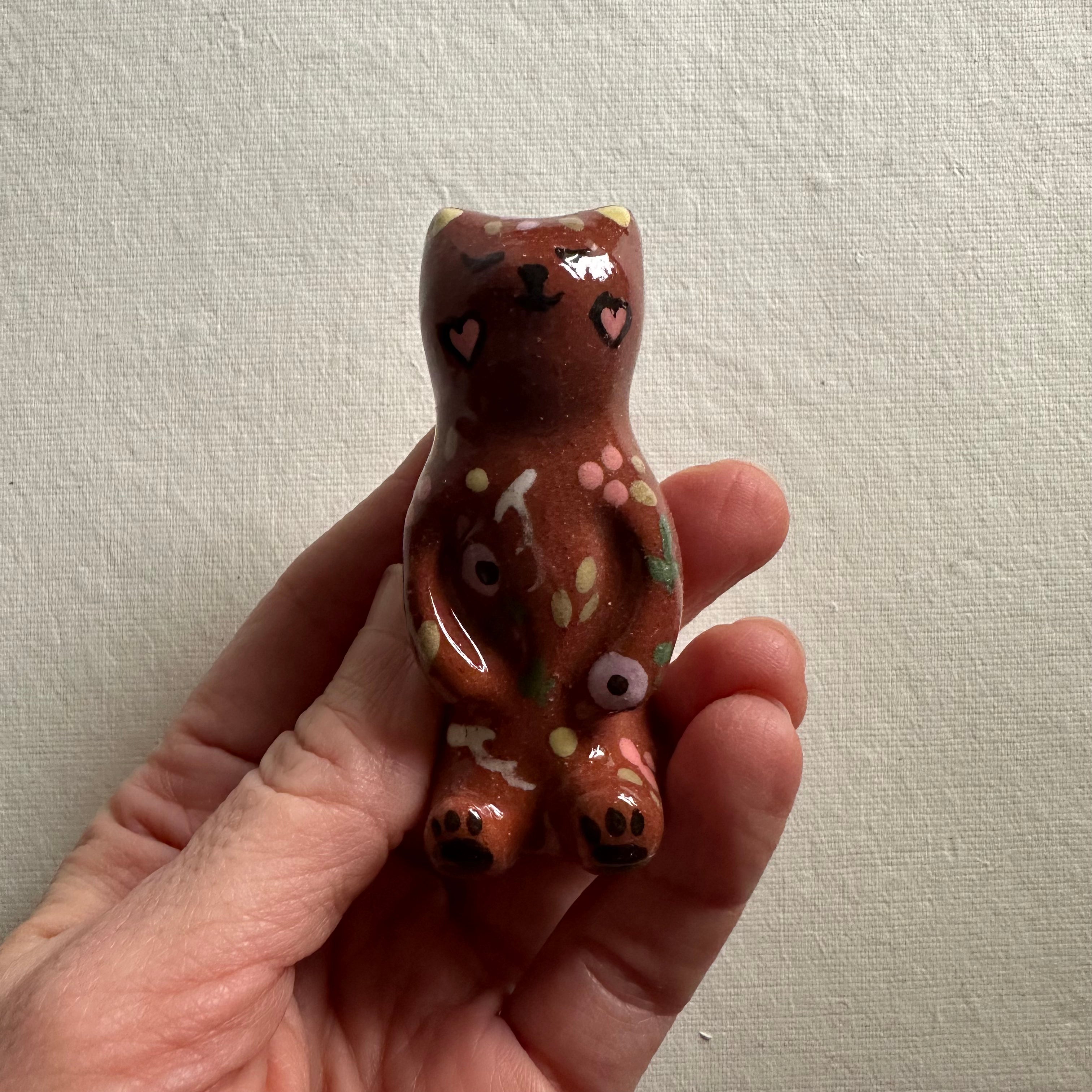 Ceramic Bear-Pipe for Herbs