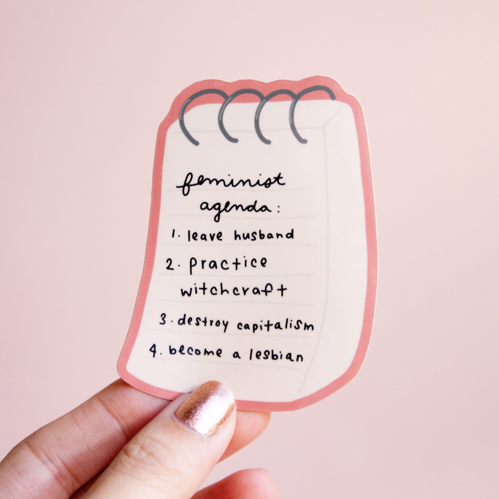 Feminist Agenda Sticker