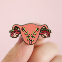 Flower Uterus Enamel Pin