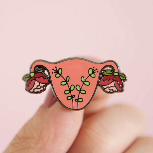 Flower Uterus Enamel Pin